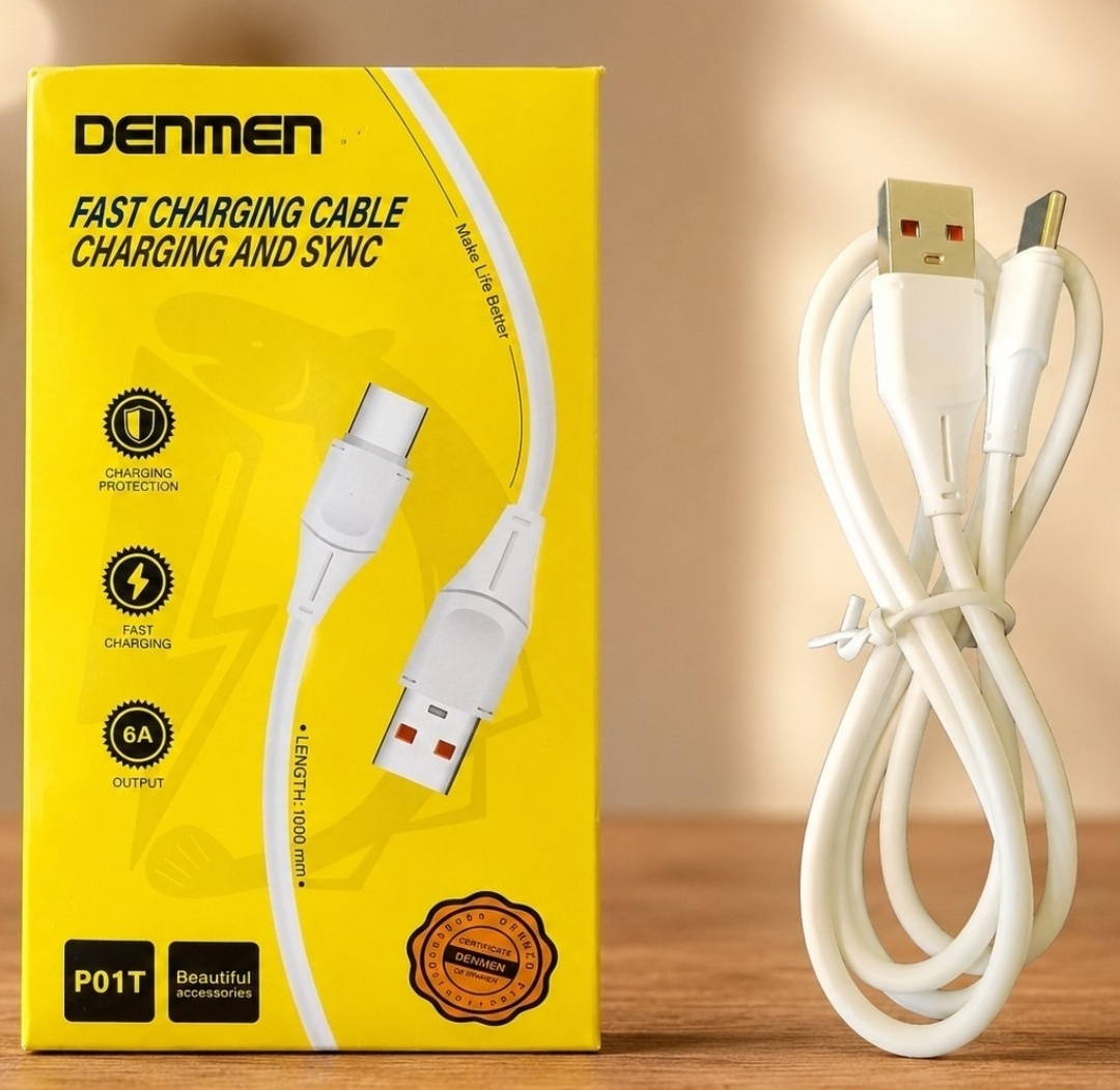 کابل شارژ تایپ سی DENMEN مدل P01T