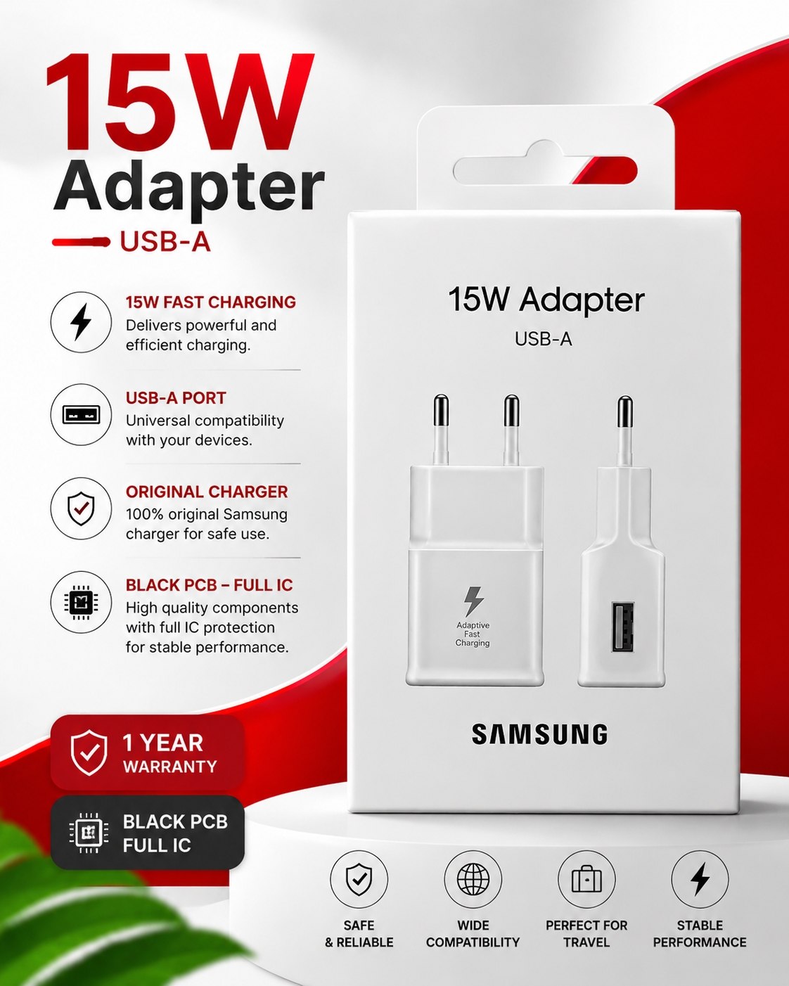 شارژر 15 وات سامسونگ مدل EP TA200 (شارژ سریع)