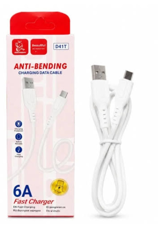کابل شارژ تایپ سی DENMEN مدل D41T