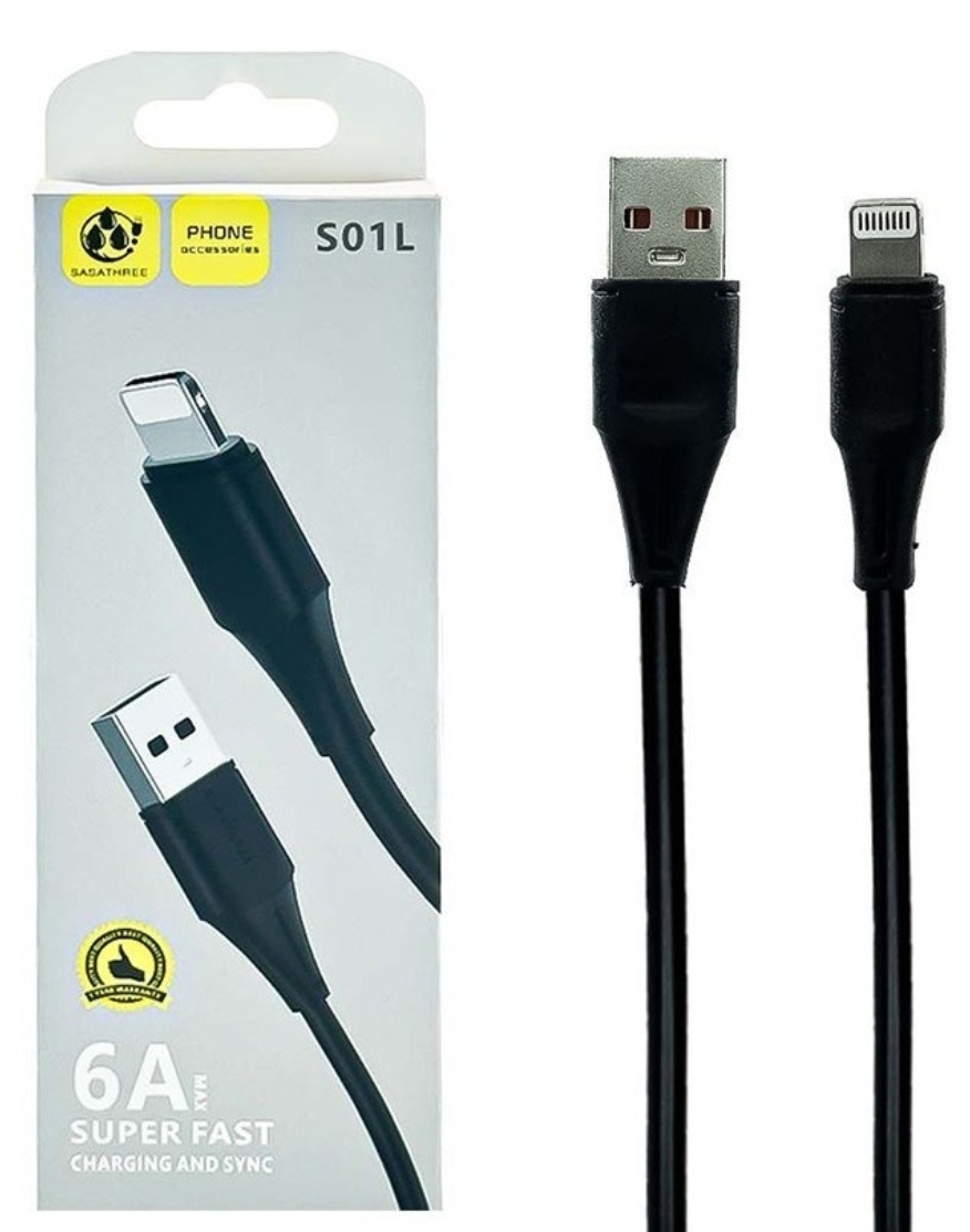 کابل شارژ آیفون SASATHREE مدل S01L
