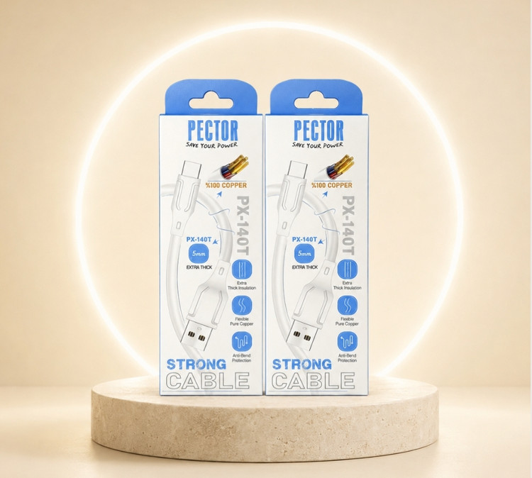 کابل شارژ تایپ سی PECTOR مدل PX-140