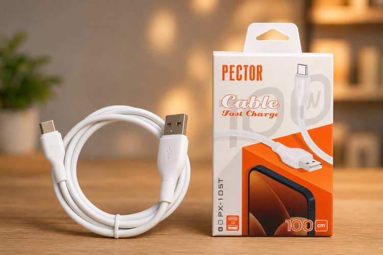 کابل شارژ تایپ سی PECTOR مدل PX-105T